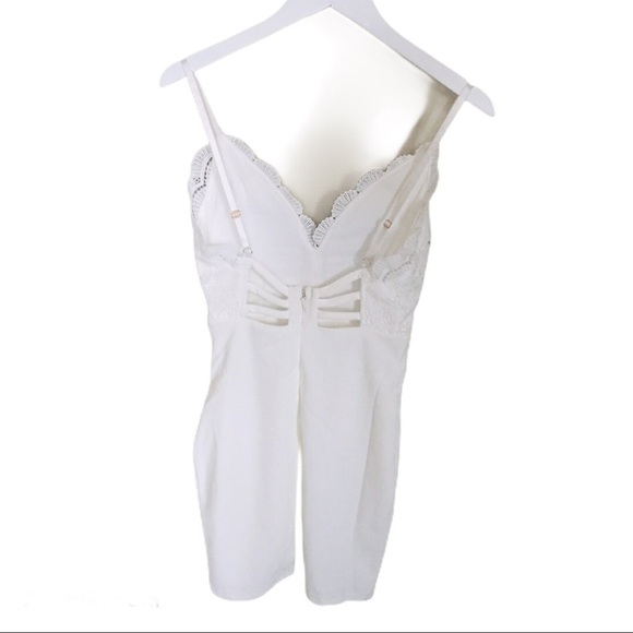 FASHION NOVA Meeting My Love Crochet Dress With Sweetheart Neckline Ivory Small - Picture 7 of 13